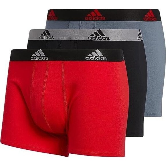 Adidas Mens Performance Stretch Cotton Athletic Comfort Fit Underwear 3 Pack XXL - Picture 1 of 4